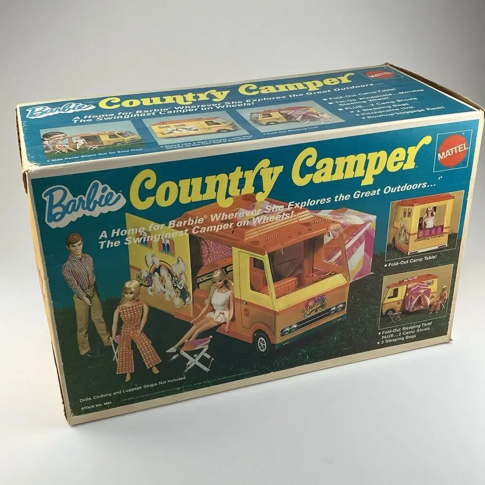 Vintage Mattel 1970 Barbie Country Camper /w Accessories & Original Box